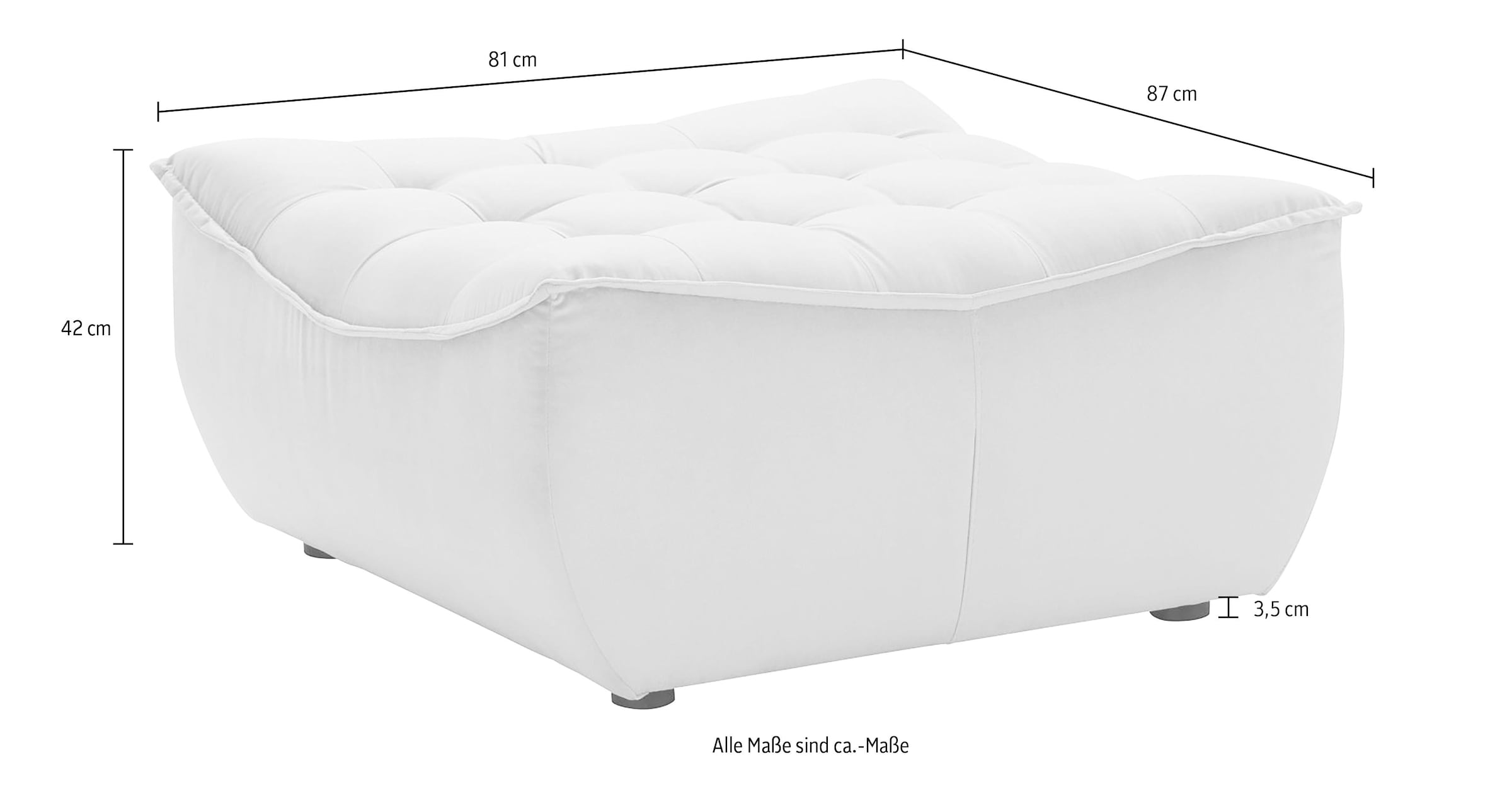 CALIA ITALIA Hocker »Banjo, Designhocker in toller Optik und erstklassigem Sitzkomfort,« in Kombination mit den passenden Modulen ein Blickfang im Wohnzimmer
