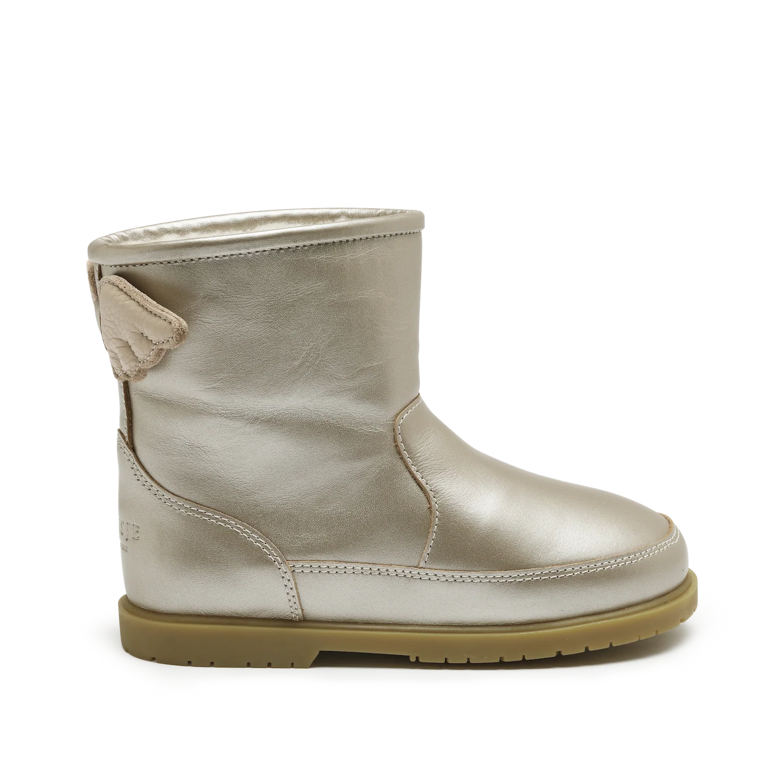 Angela Boots | Wings | Off White Metallic Leather