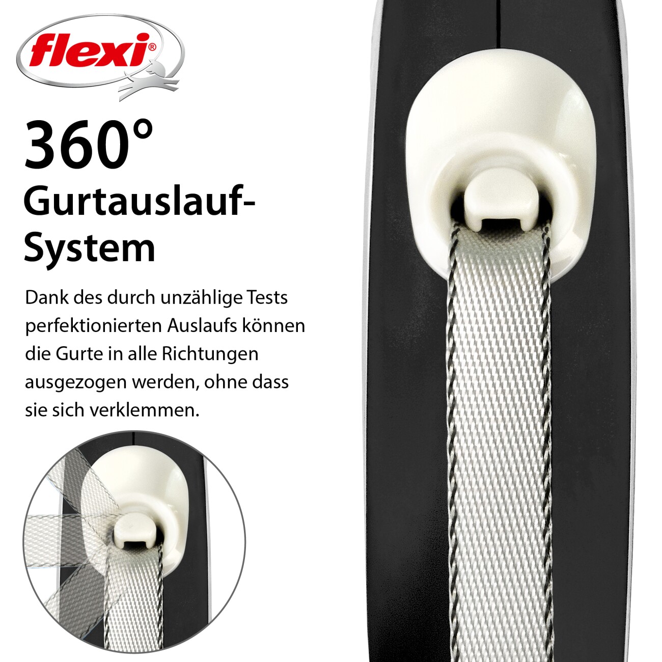 Flexi New Comfort Gurt schwarz XS, 3 m, 12 kg