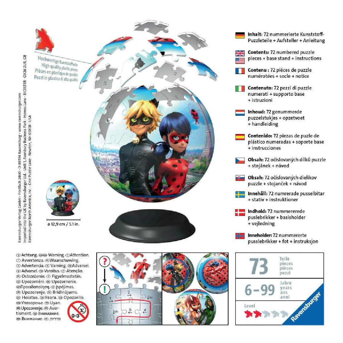 Ravensburger 3D Puzzle rond Miraculous