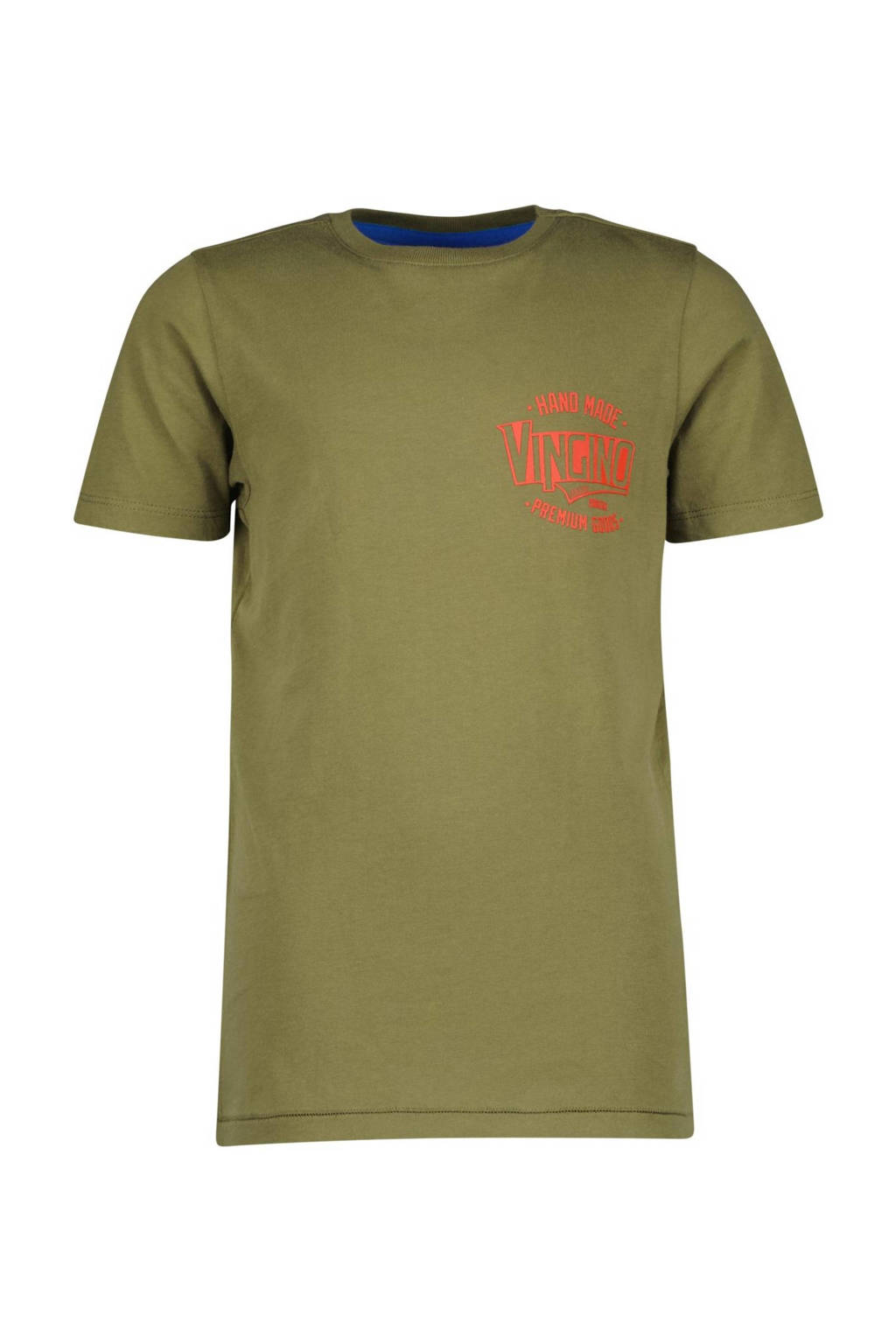 Vingino T-shirt Hamp met printopdruk army groen