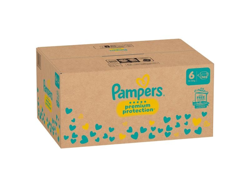 Pampers Windeln Premium Protection Extra Grösse 6 Monatsbox 13  kg, 144 Stück