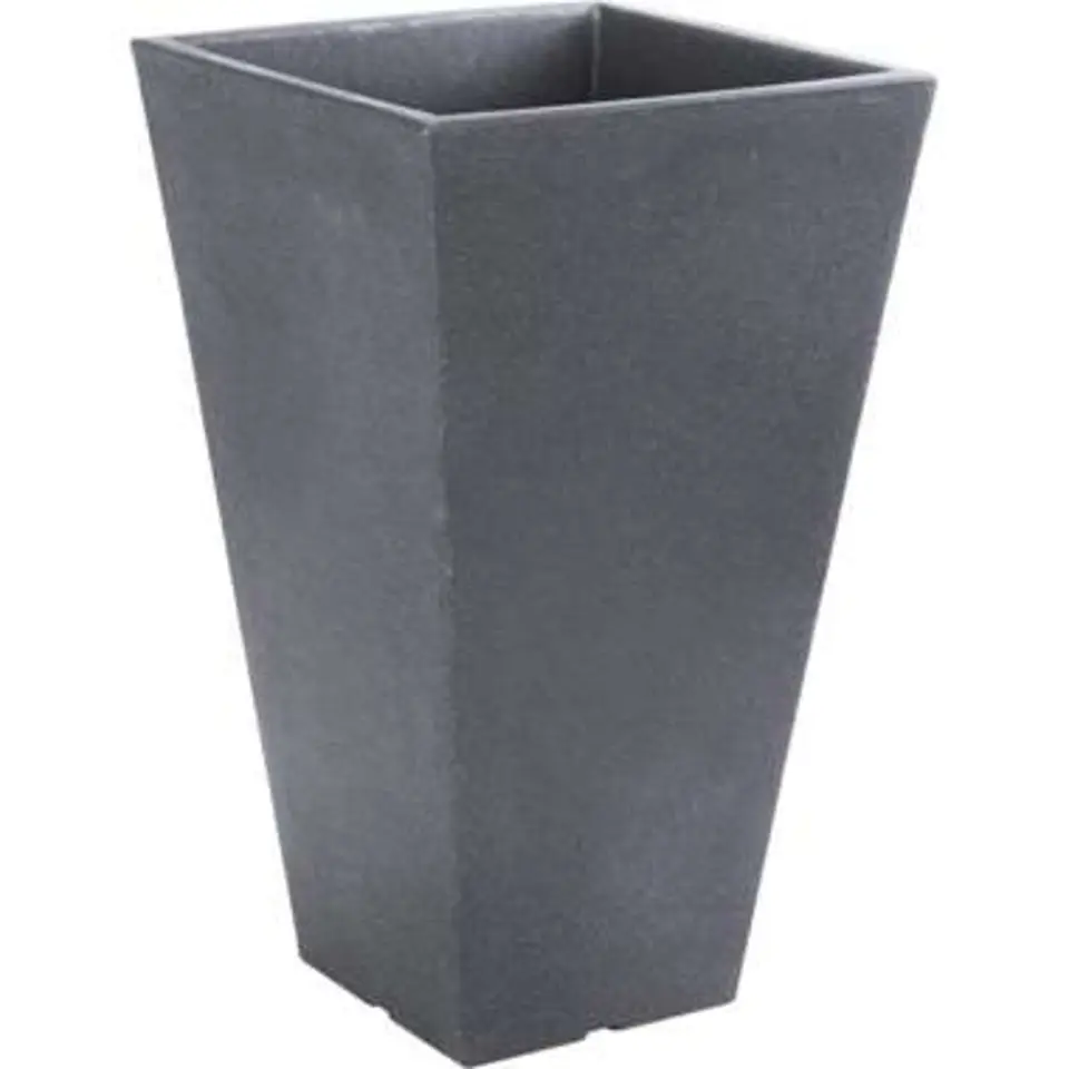 Bloempot - grijs - antraciet grijs - kunststof - 55 cm