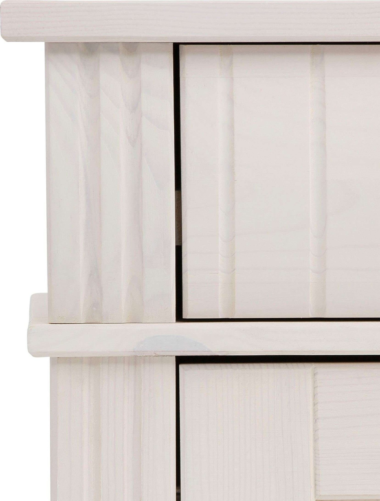Home affaire Highboard »Teresa Mini-Vitrine mit Glastüren und 2 Schubkästen« Kommode, aus massiver Kiefer, Breite 84 cm, Höhe 120 cm, FSC®