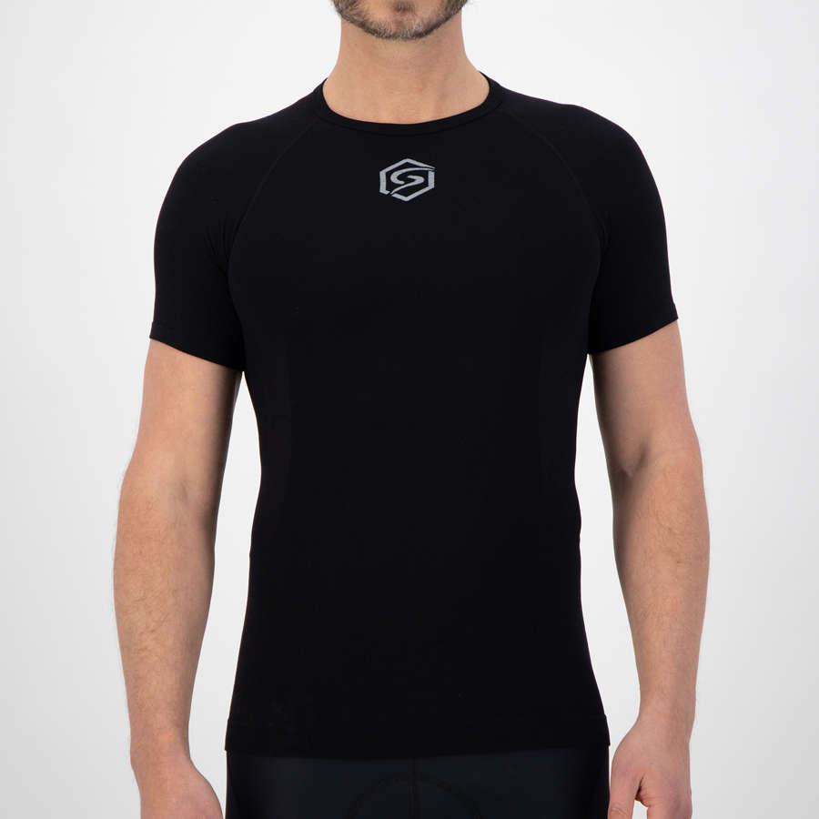 FUTURUM Recycled Ondershirt Korte Mouwen Zwart Heren