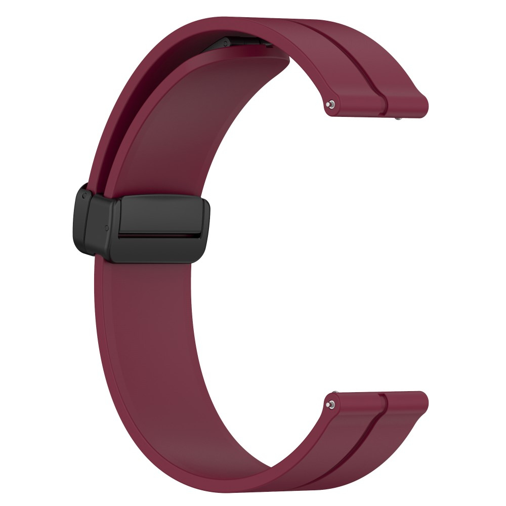 Samsung Galaxy Watch Active 2 (40mm) Magnet Silikon Armband Split Design (Gelenkumfang: 180 - 220mm) - Weinrot