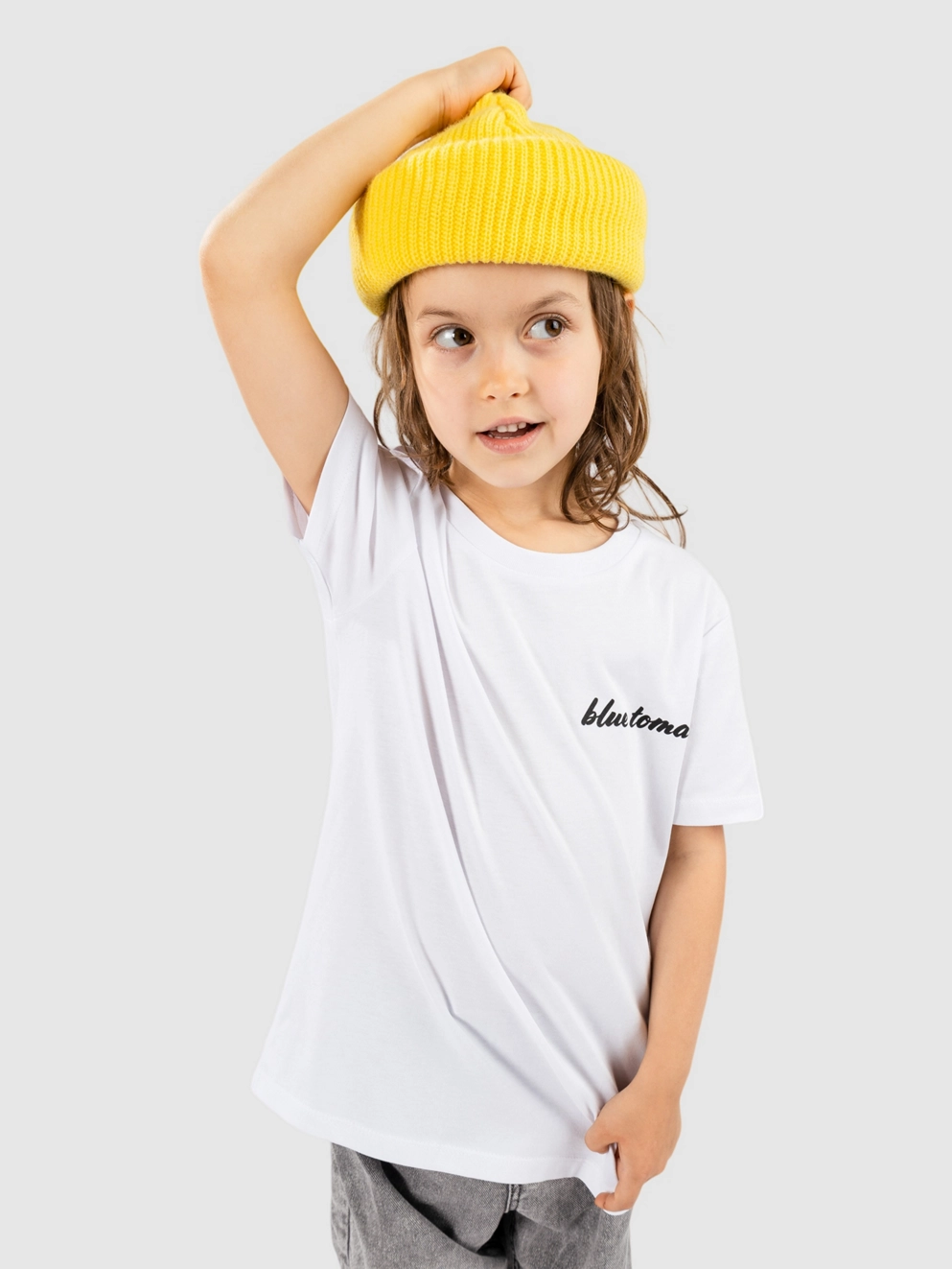 Blue Tomato Yarned Around Kids T-Shirt white
