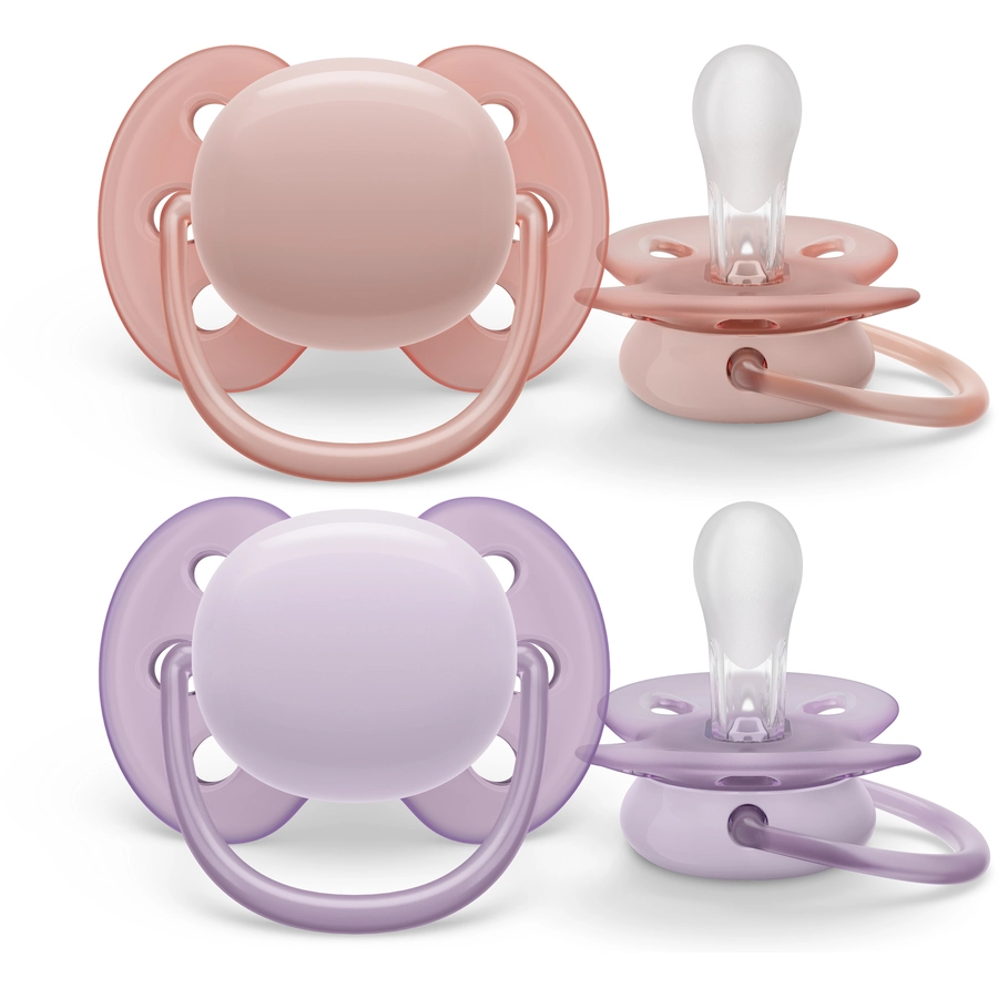 Philips Avent Schnuller ultra soft SCF09131 0-6 Monate lilarosa 4 Stück