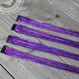Glitter tinsel clip-inn