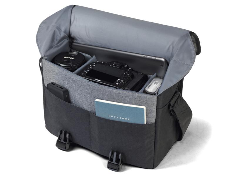 Nikon Kameratasche Messenger-Bag Grau Kamera-Tasche