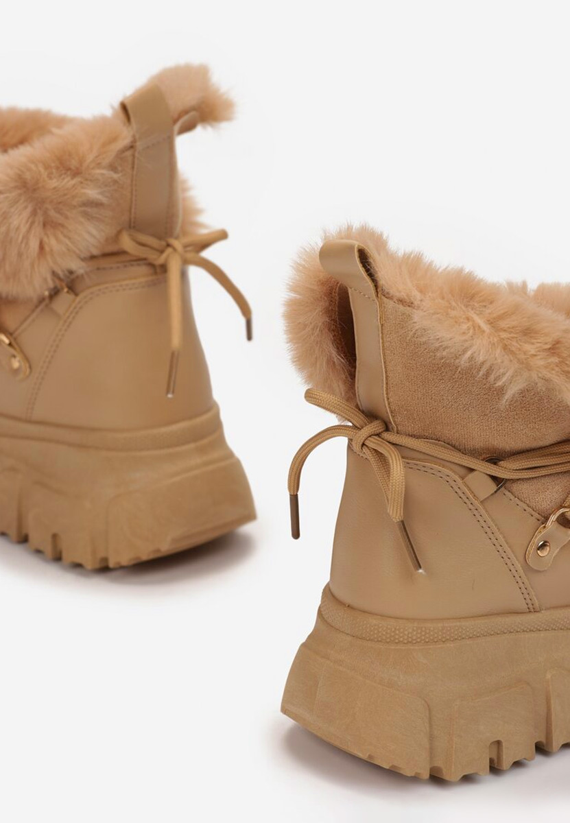 Bottines doublées femme kaki Fralesia