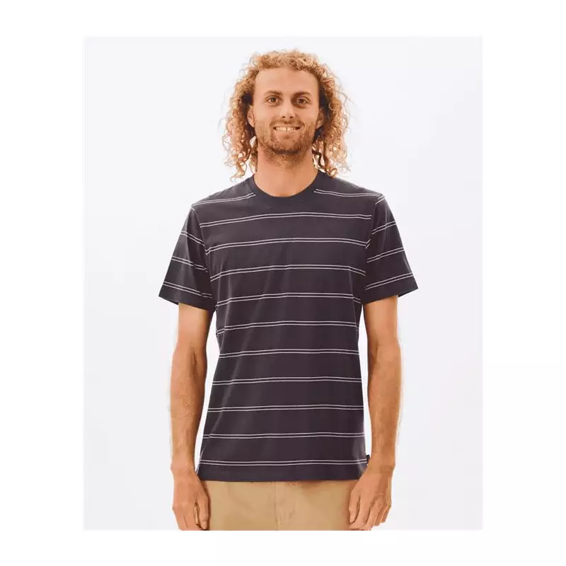 Teeshirt RIPCURL Plain Stripe Tee Washed Black