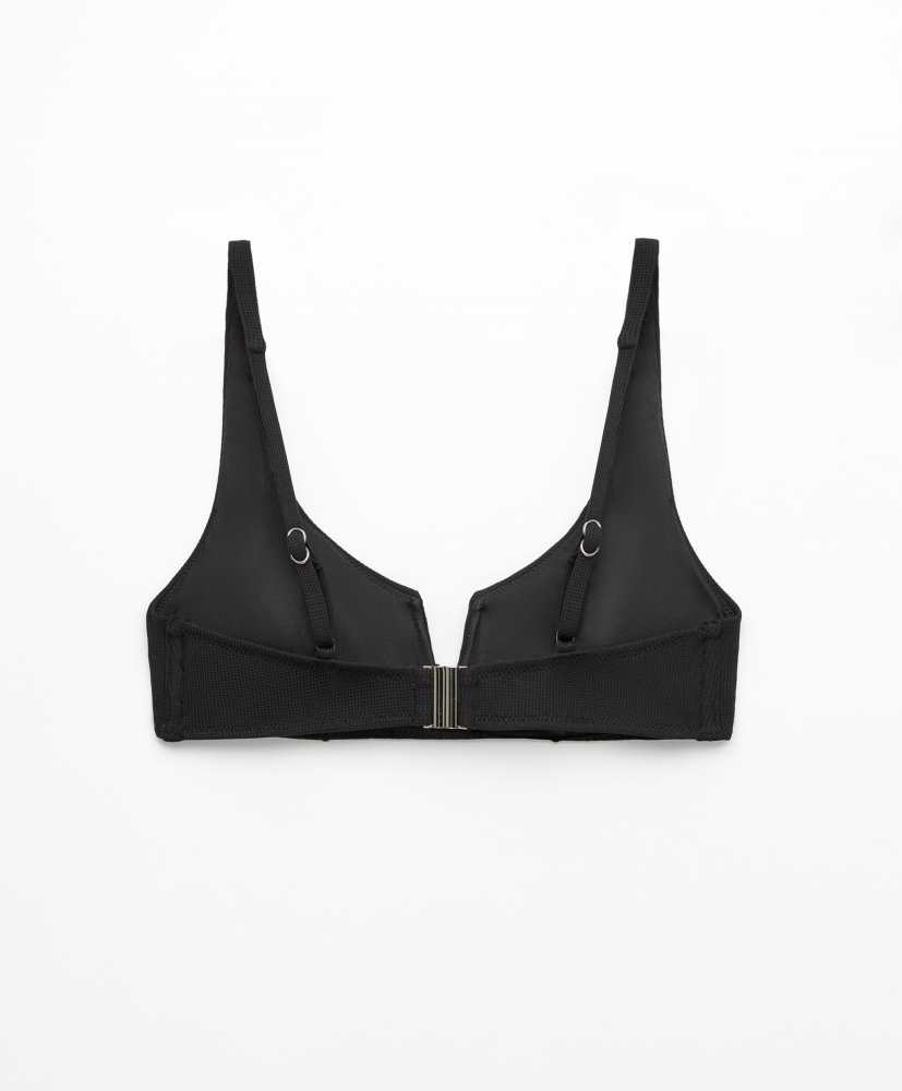 top de biquíni halter piqué