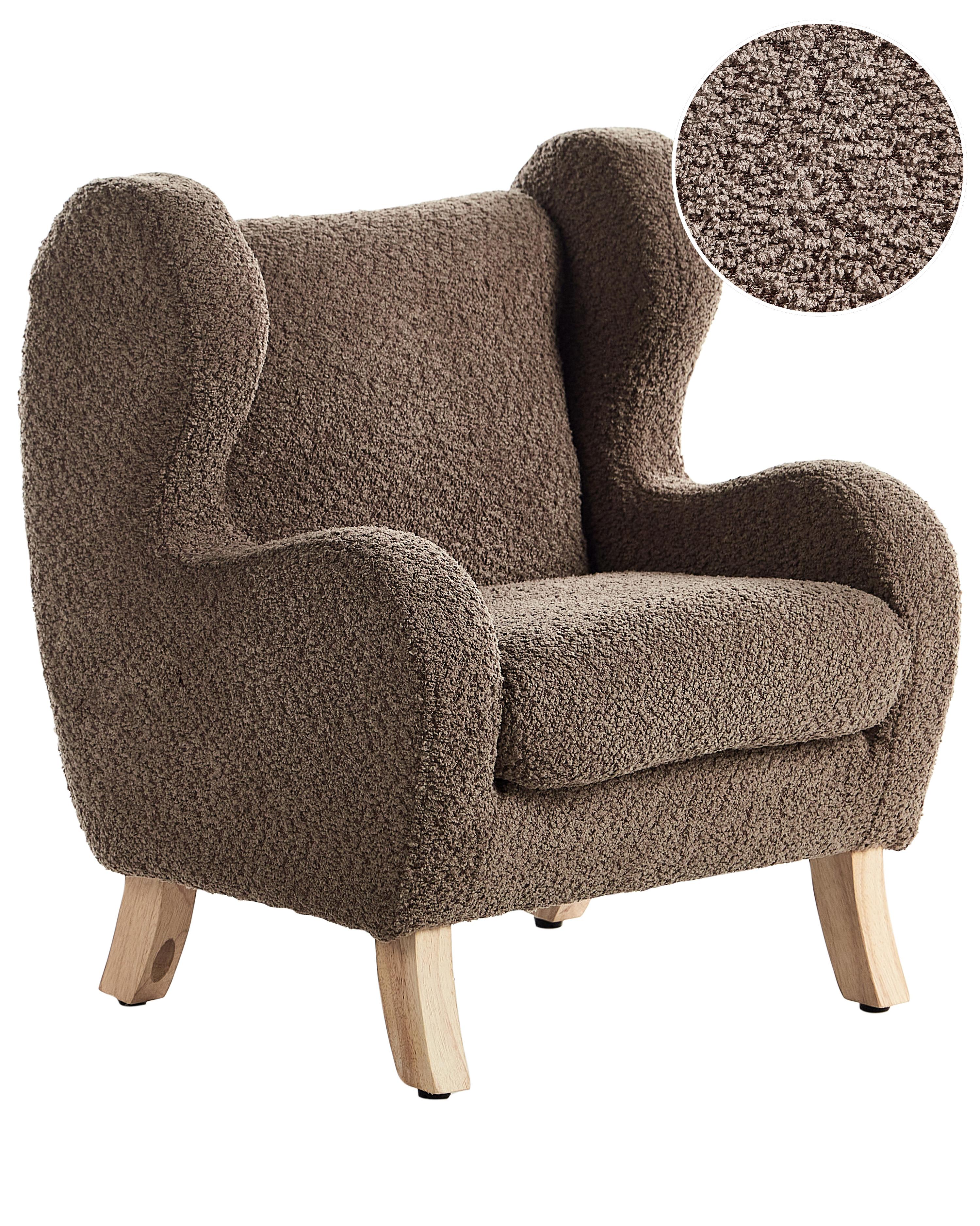 Kinderfauteuil FARUM Bouclé Bruin