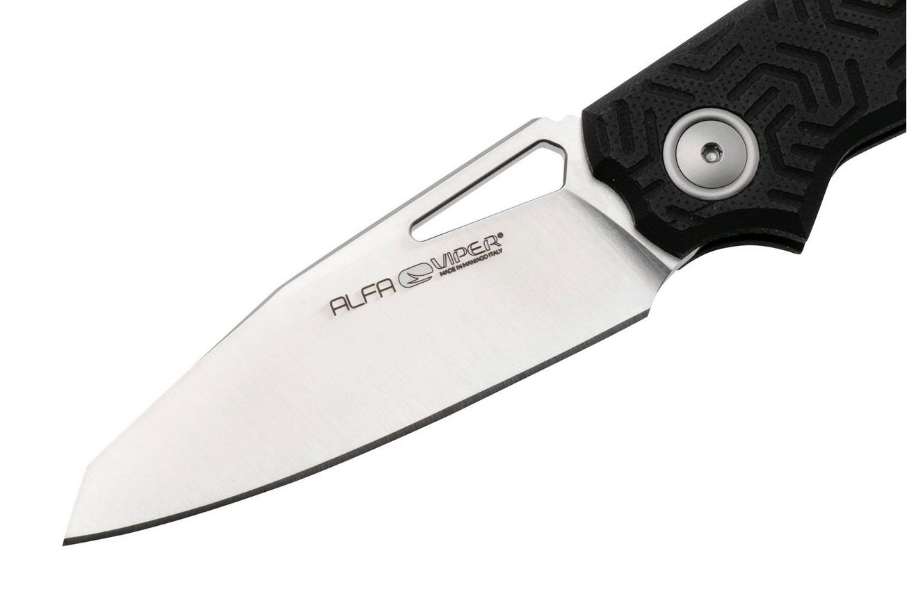 Viper Alfa V6020GB3D, Satin CPM MagnaCut, Black 3D Textured G10 zakmes, Simone Tonolli design