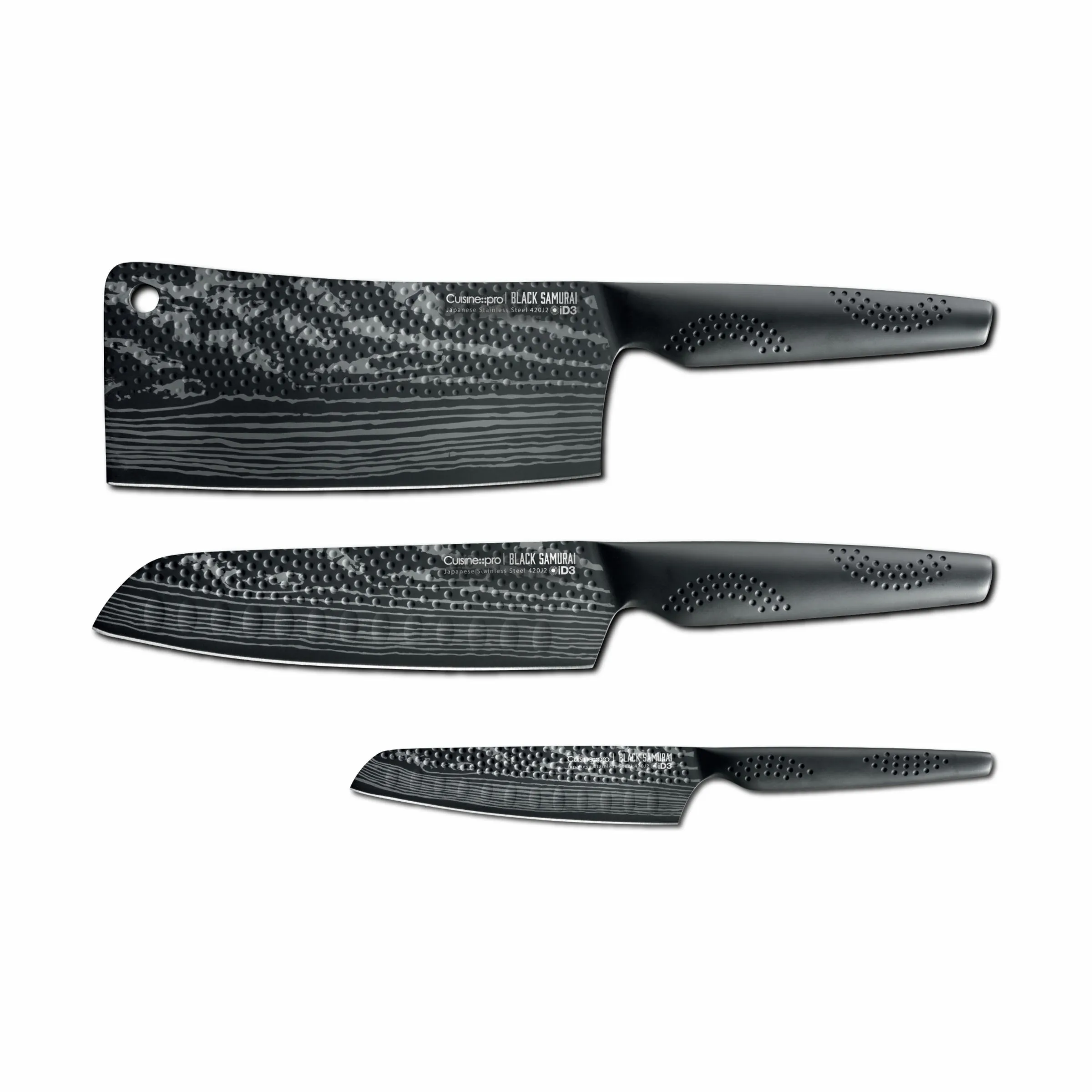 THE CUSTOM CHEF™ iD3® BLACK SAMURAI™ Knivsæt - 3 dele
