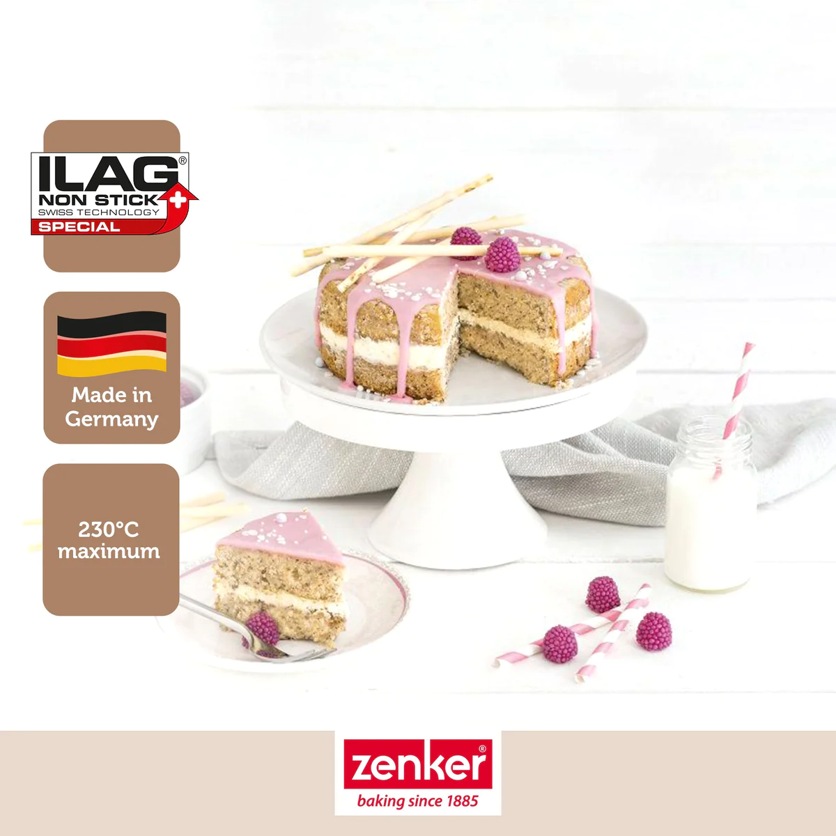 Lot de 2 moules à manqué à charnière 18,5 cm Zenker Spécial Mini Zenke