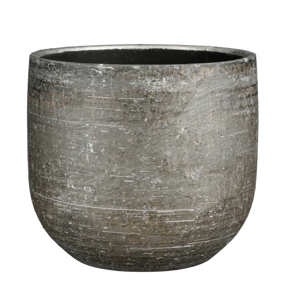 Mica decorations pot de fleur marcus - 29x29x25 cm - céramique - anthracite