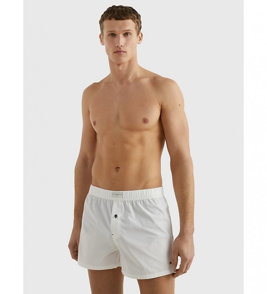 Conjunto de 3 cuecas boxer Tommy Hilfiger Established - Azul-marinho, Bordô, Branca