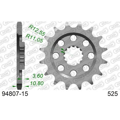 Kit chaine AFAM 525 Type Acier Premium