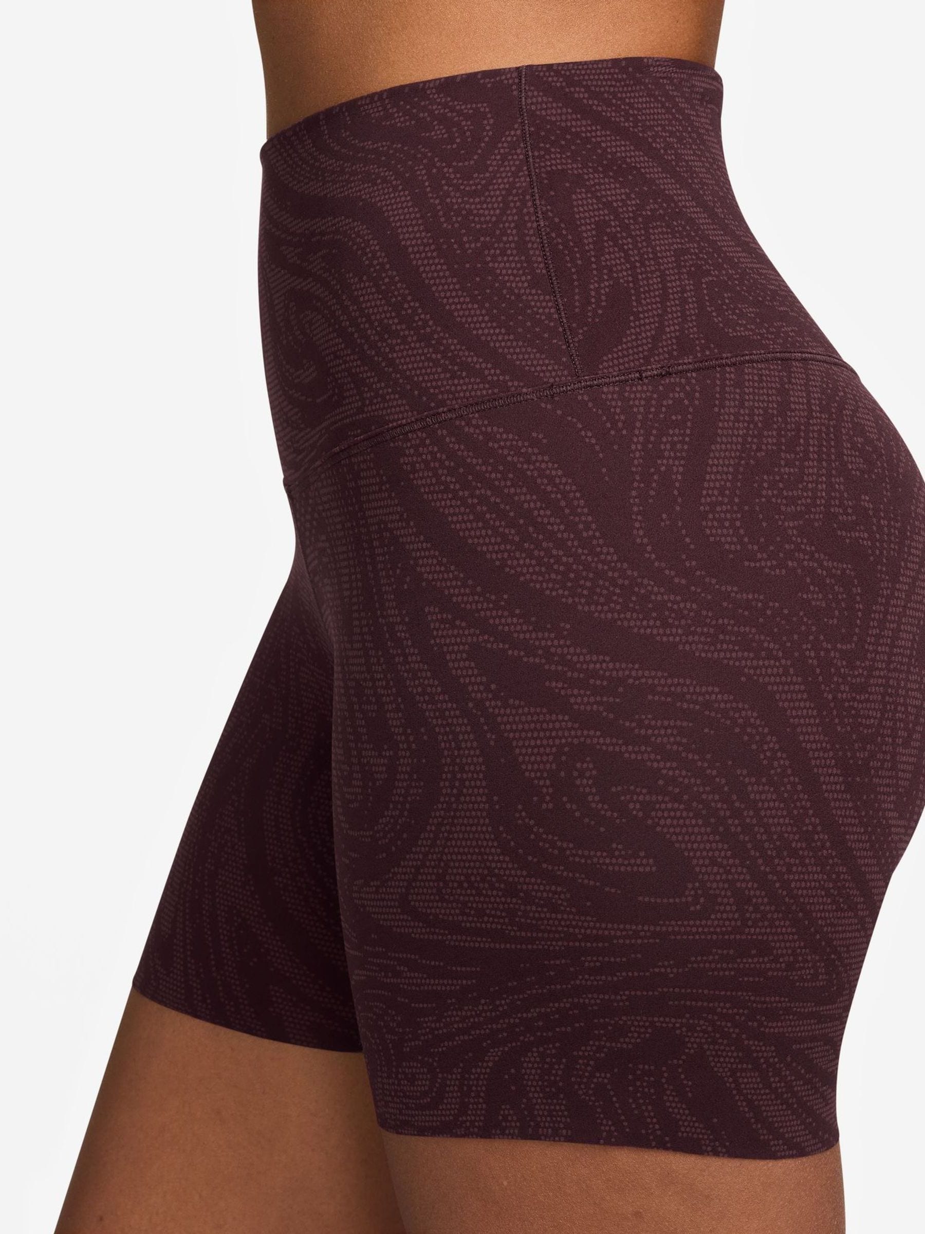 Nike Zenvy Gentle Support High Waisted 5 Inch Printed Biker Shorts