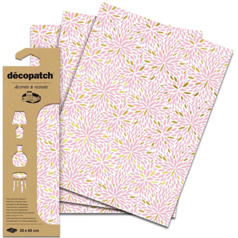 Pochette 3 Feuilles Foil Ref 940 - Rose