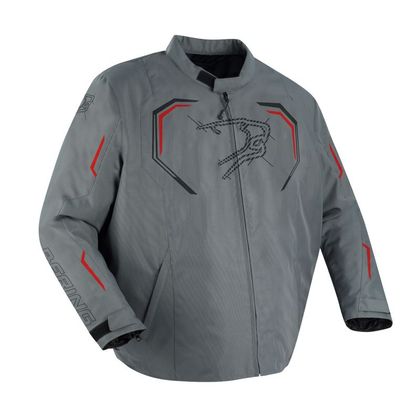 Blouson Bering DUNDY KING SIZE - Gris / Rouge