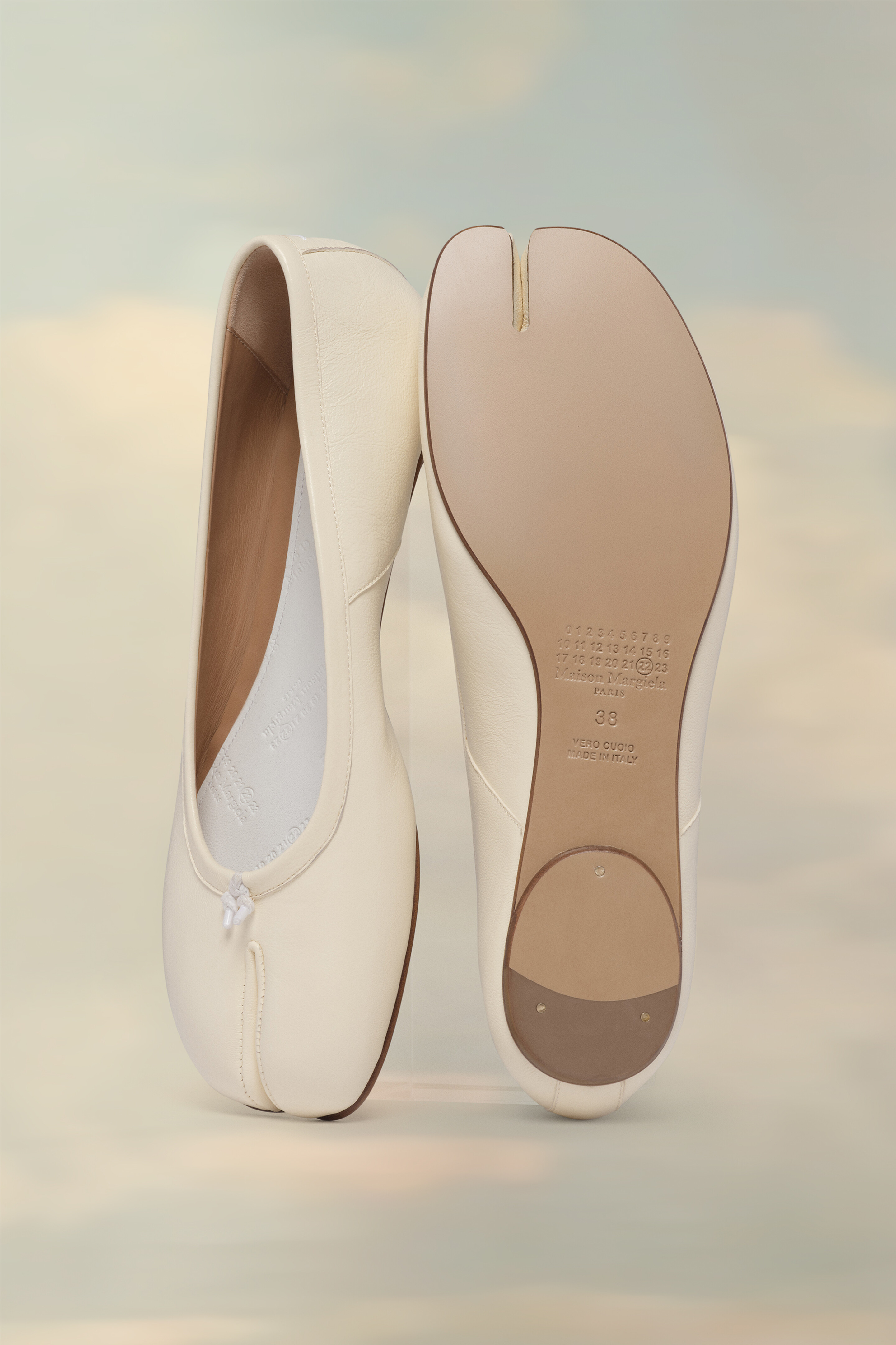 Ballerines Tabi Blanc Blanc
