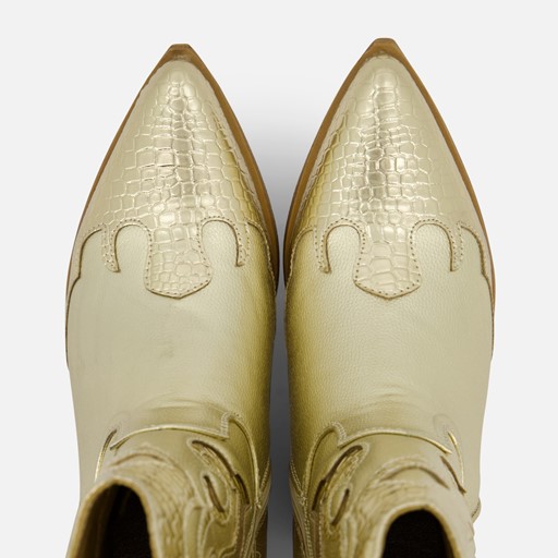 Ann Rocks Cowboylaarzen goud Pu