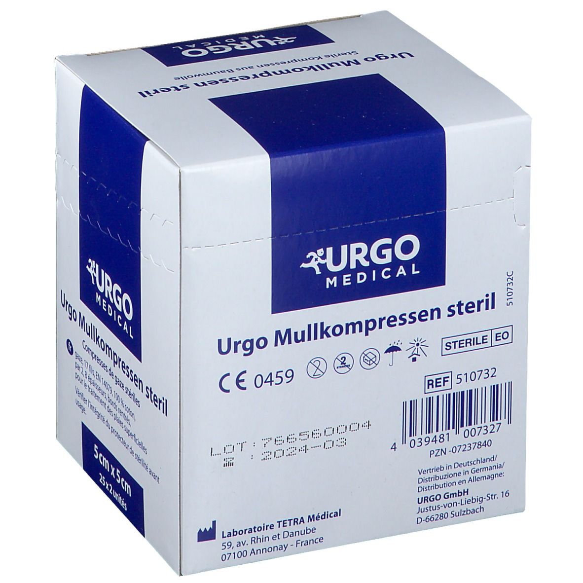 URGO Mullkompressen 5 x 5 cm sterikl