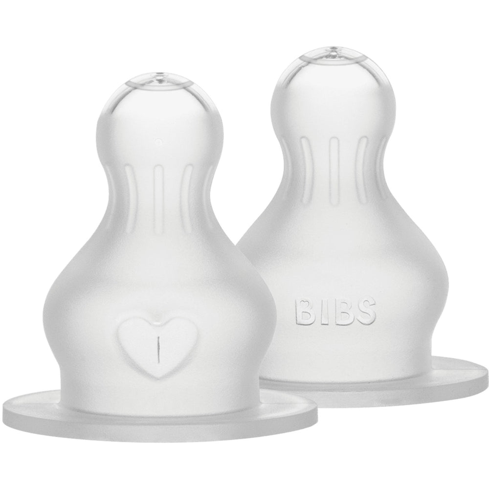 Køb Bibs Baby Flaske Nipple Round Silikone 2-Pak Thick Flow