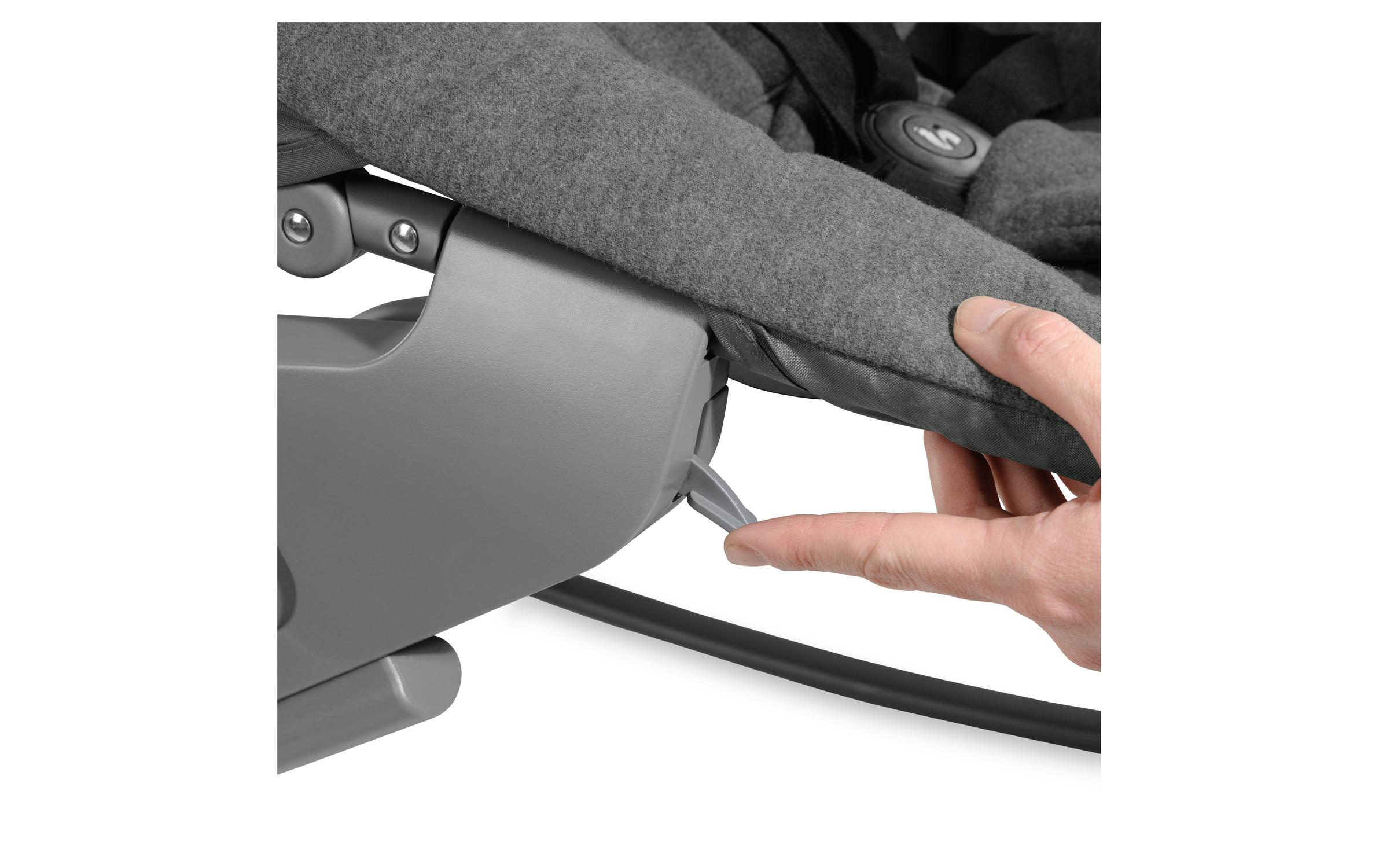 Hochstuhlaufsatz Alpha Bouncer Premium Dark Grey2in1: Babywippe und Aufsatz für Hauck Hochstuhl