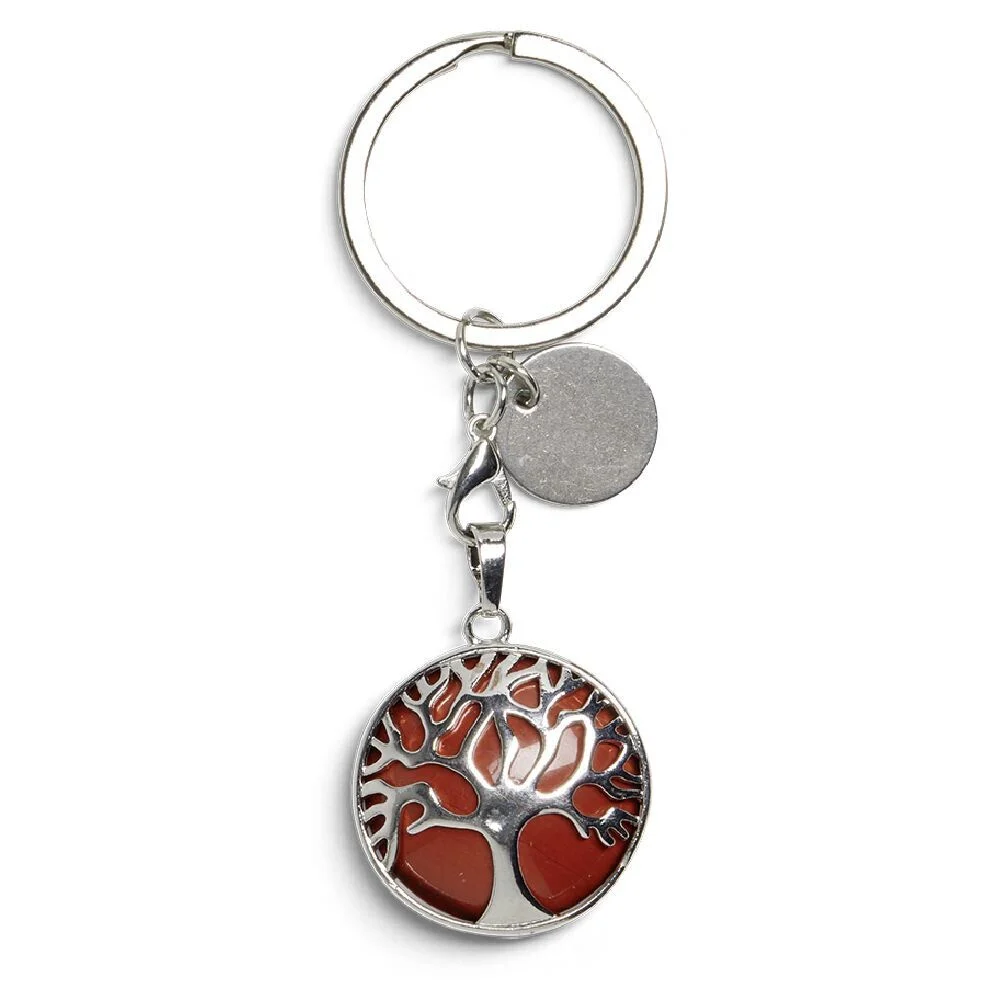 Porte clé avec médaillon arbre de vie - 3 coloris