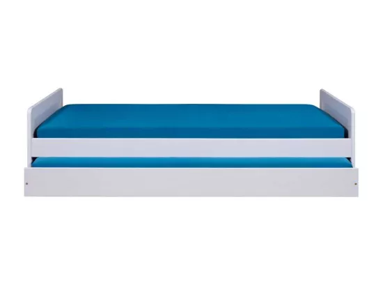 Surf lit 90x190cm, lit gigogne blanc.
