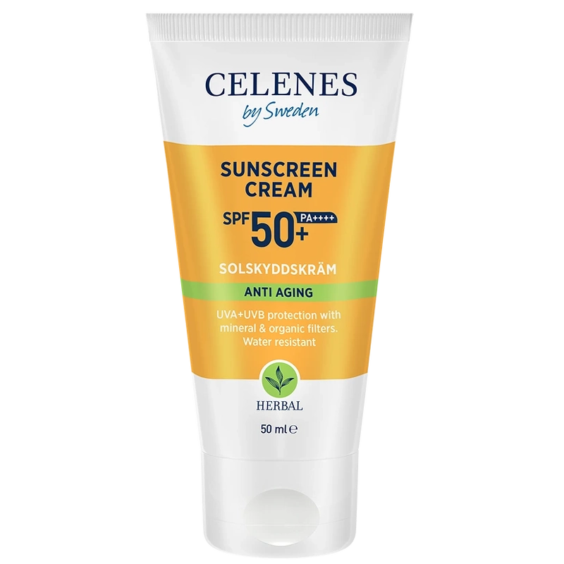 Celenes Herbal Sunscreen Face Cream Anti Aging SPF 50 - 50 ml
