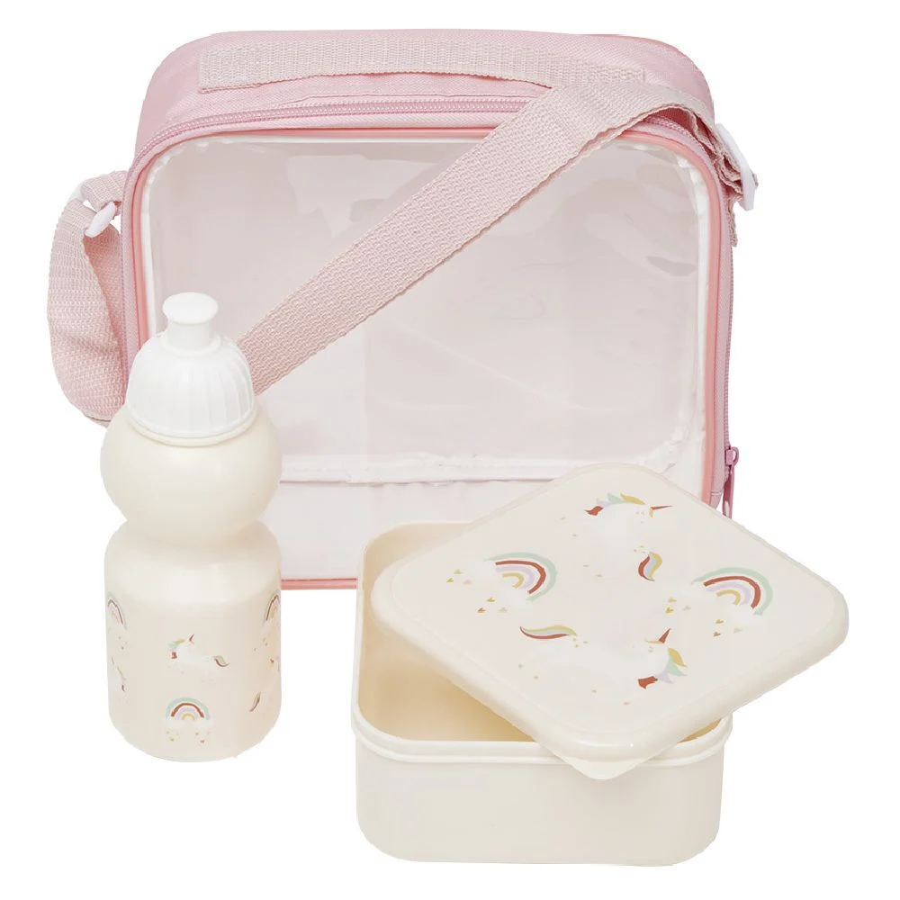 Set déjeuner Enfant lunchbox avec bouteille et sac de transport