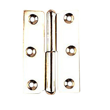 Lot de 2 paumelles nickelées 40 x 50 mm droite