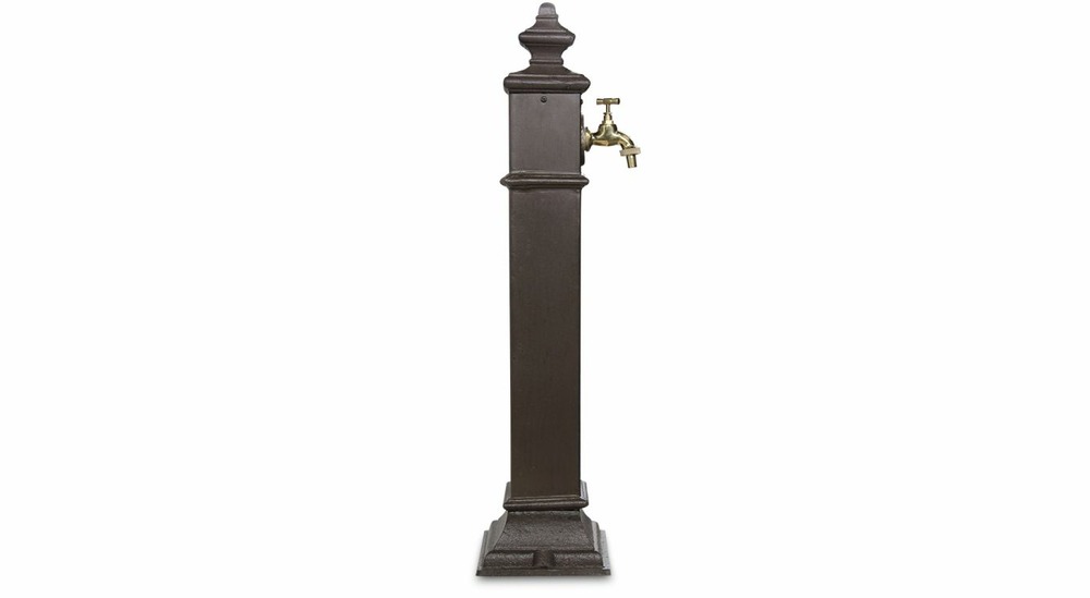 Fontaine de jardin métal marron 19x19x79cm