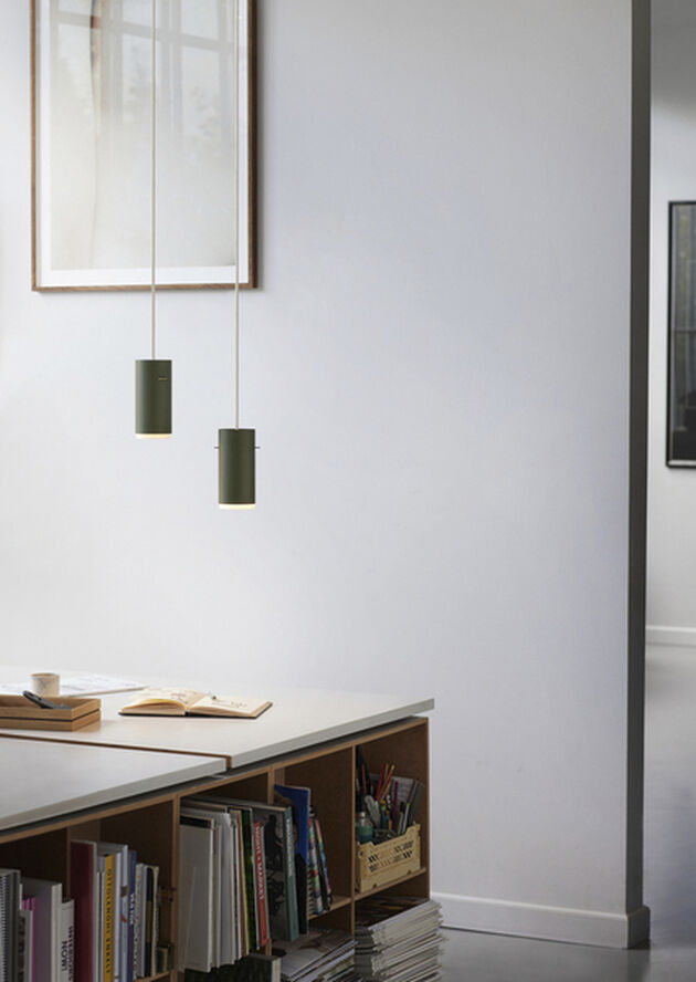 Moebe Tube Pendant, Pine Green, Large Pine green
