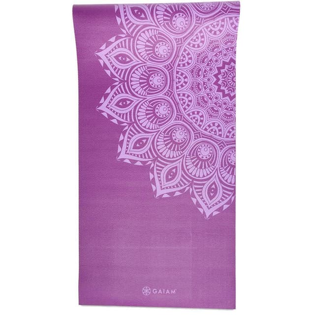 Gaiam Purple Mandala Yoga Mat 6mm Premium