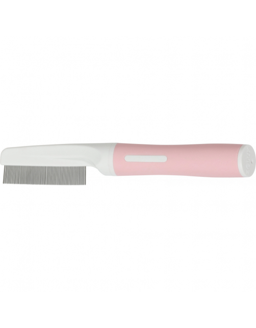 Zolux Anah Cat Vlooienkam - Kattenvachtkam - 2.5x3.2x19.8 cm Pink Wit For Cat. All Coat Types