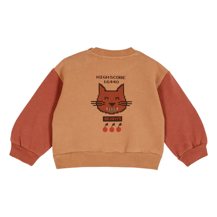 Emile et Ida Sweat Coton Bio Bicolore | Camel