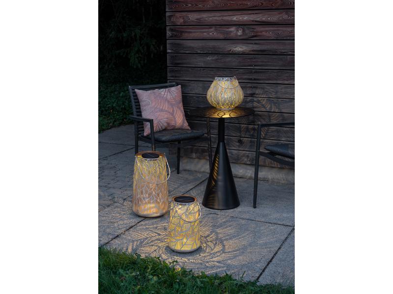 STT Laterne Solar Antic Julia, Ø 29 cm, Alt Weiss/Beige Solarleuchte zum Aufstellen oder Aufhängen
