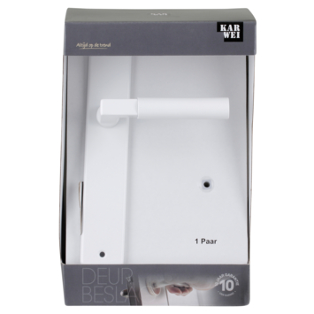 Karwei deurkruk set Stefano recht blind schild wit aluminium