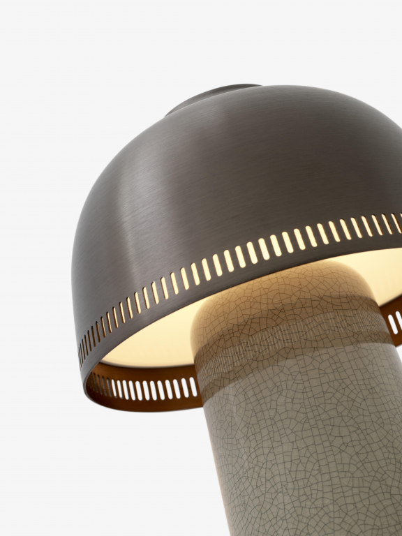 &tradition Raku SH8 tafellamp oplaadbaar Beige grey & Bronzed