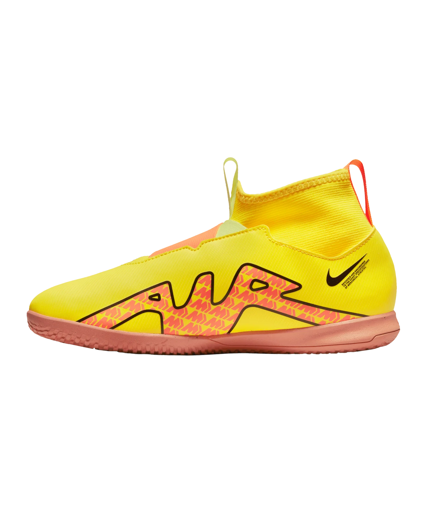 Nike Jr Air Zoom Mercurial Superfly IX Academy IC Halle Kids Lucent Gelb Rosa F780