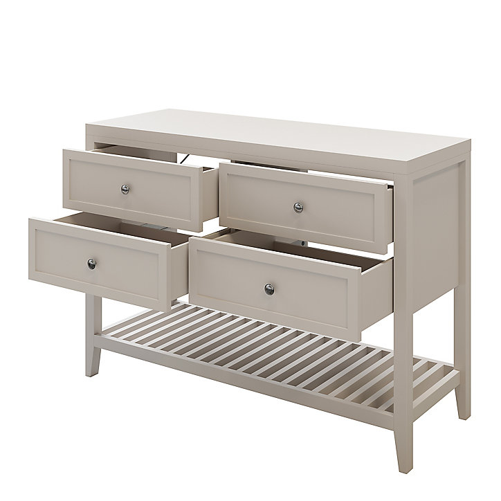 Meuble sous vasque à poser 4 tiroirs GoodHome Perma taupe 120 cm + plan de toilette