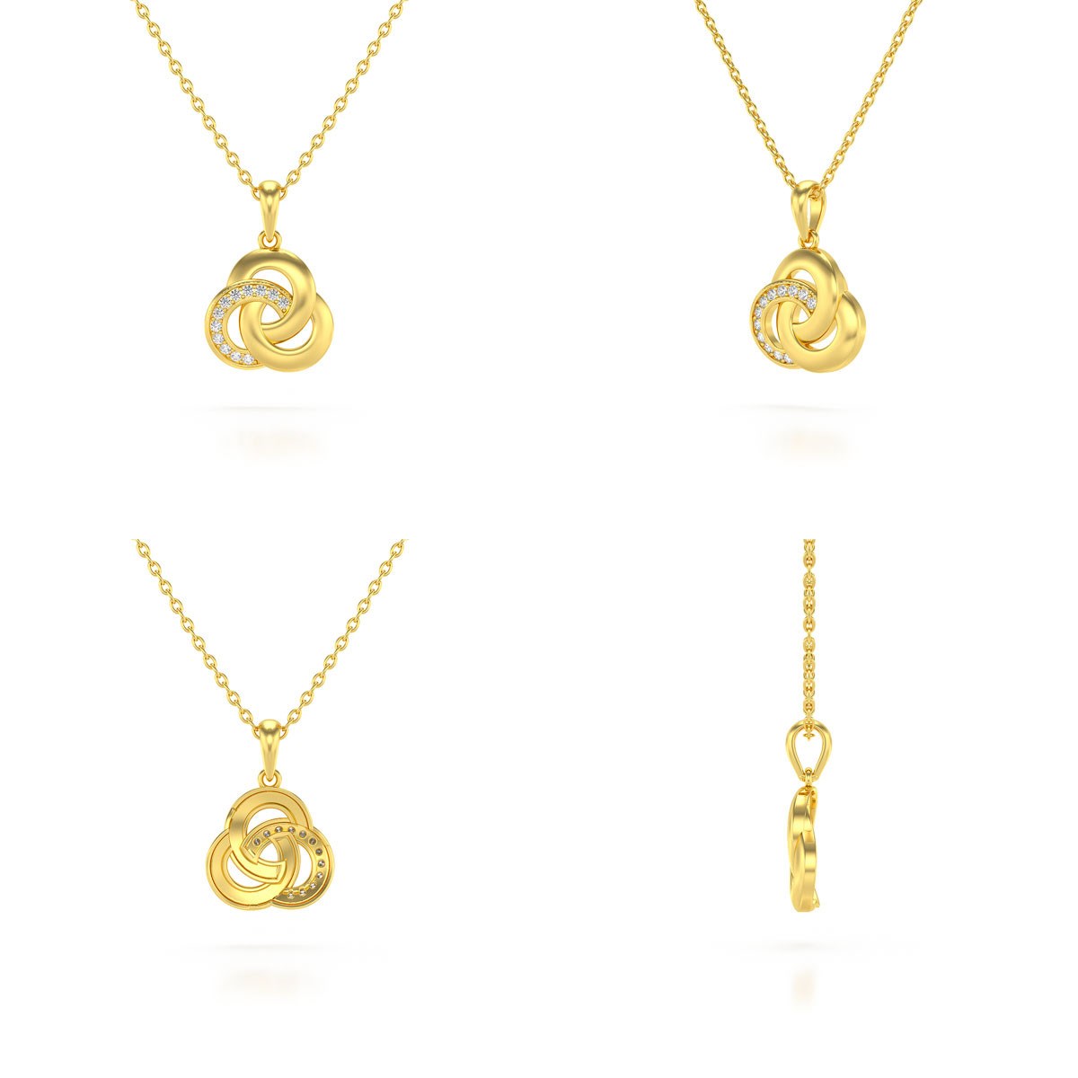Collier Pendentif ADEN Or 585 Jaune Diamant Chaine Or 585 incluse 2.034grs