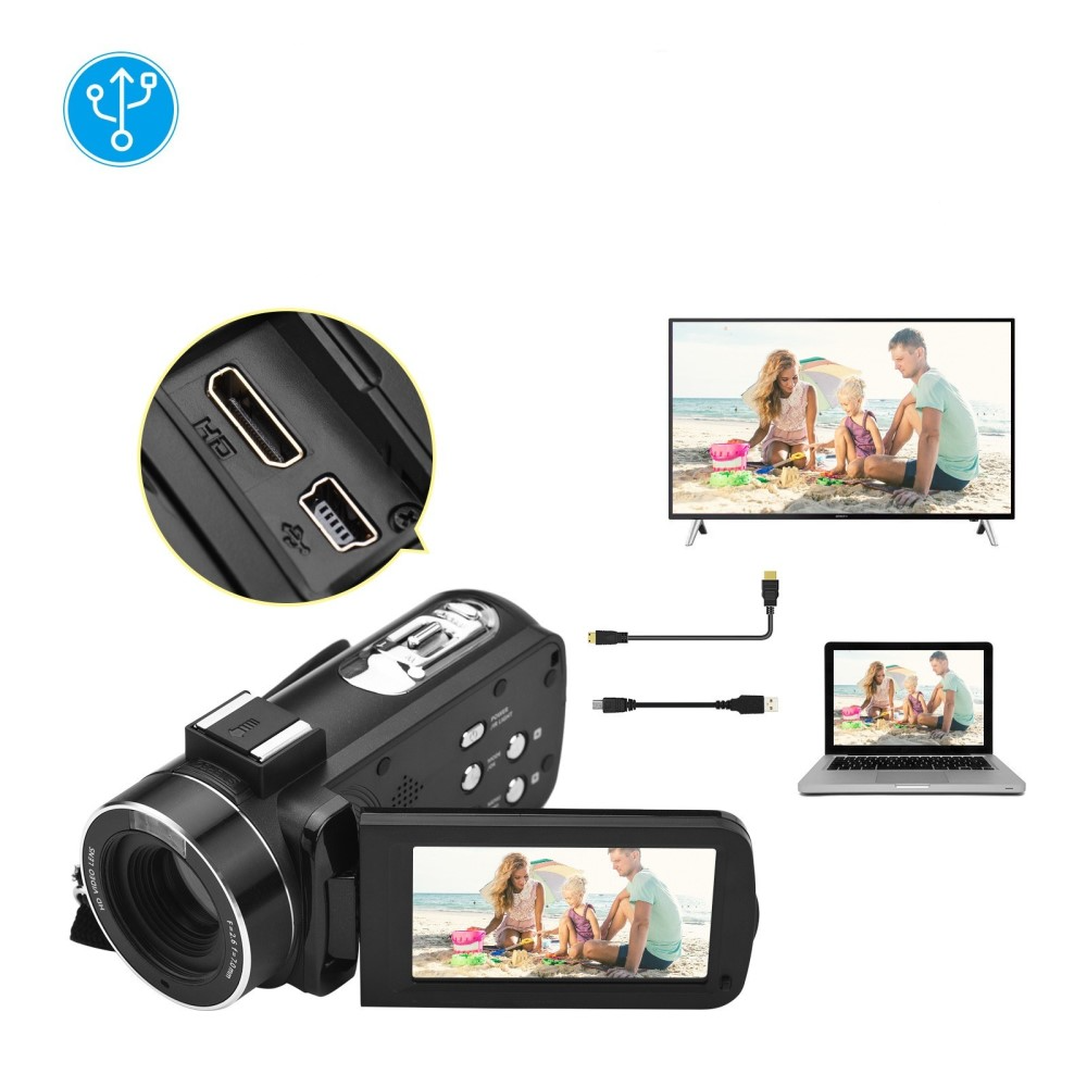 56MP UltraHD 4K Camcorder Videokamera mit 3