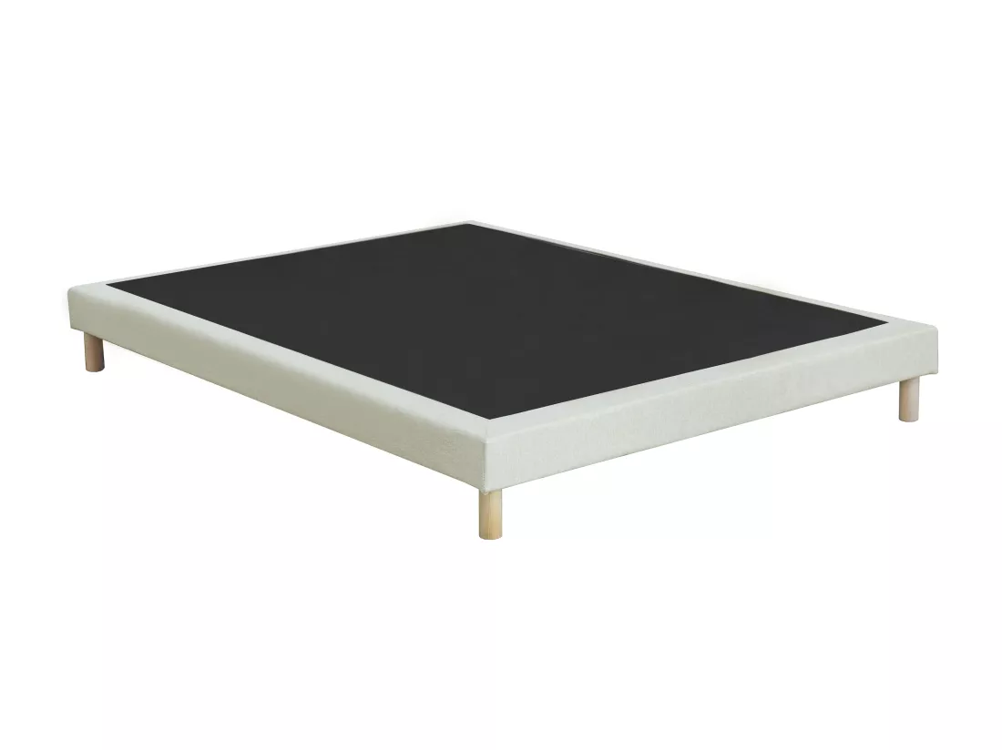 Sommier déco tapissier 160 x 200 cm - Beige - KOZANI de YSMÉE